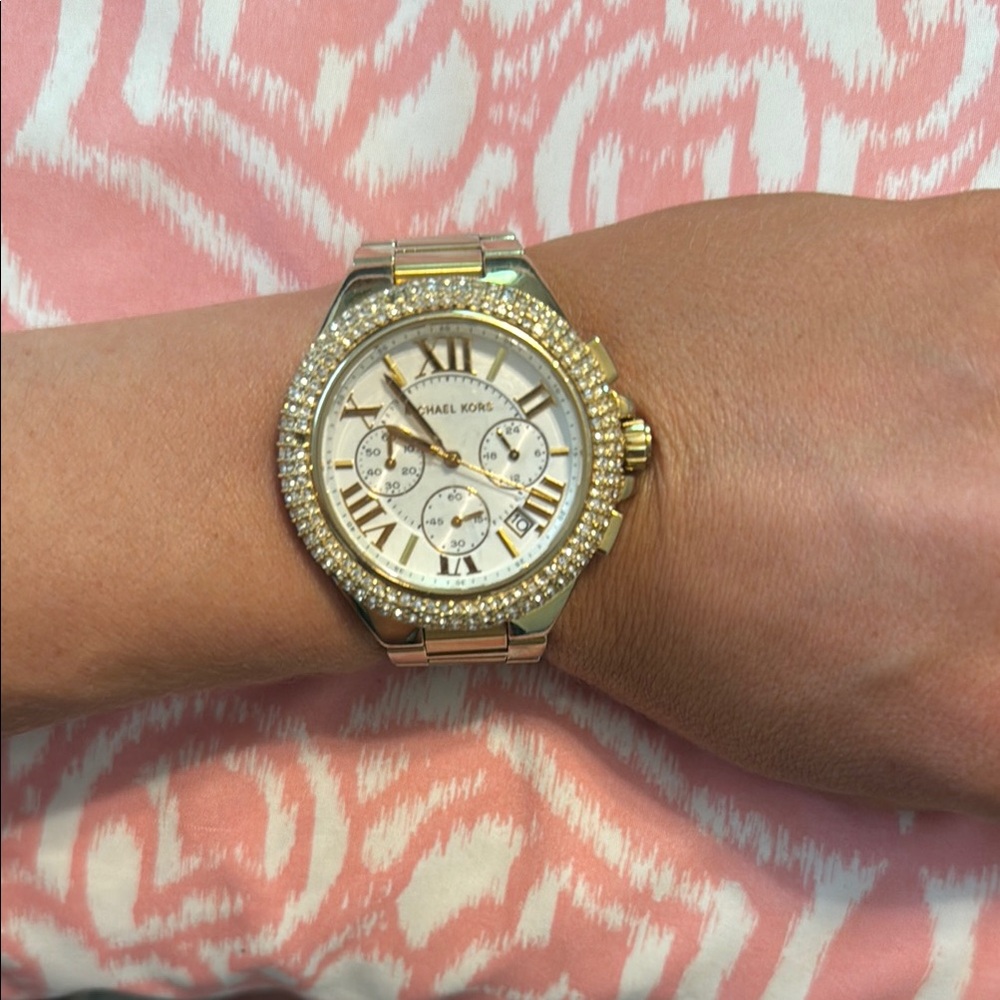 Michael Kors Swarovski Gold Watch Timeless Elegance